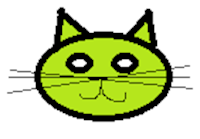 cat head green