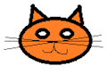 cat head orange